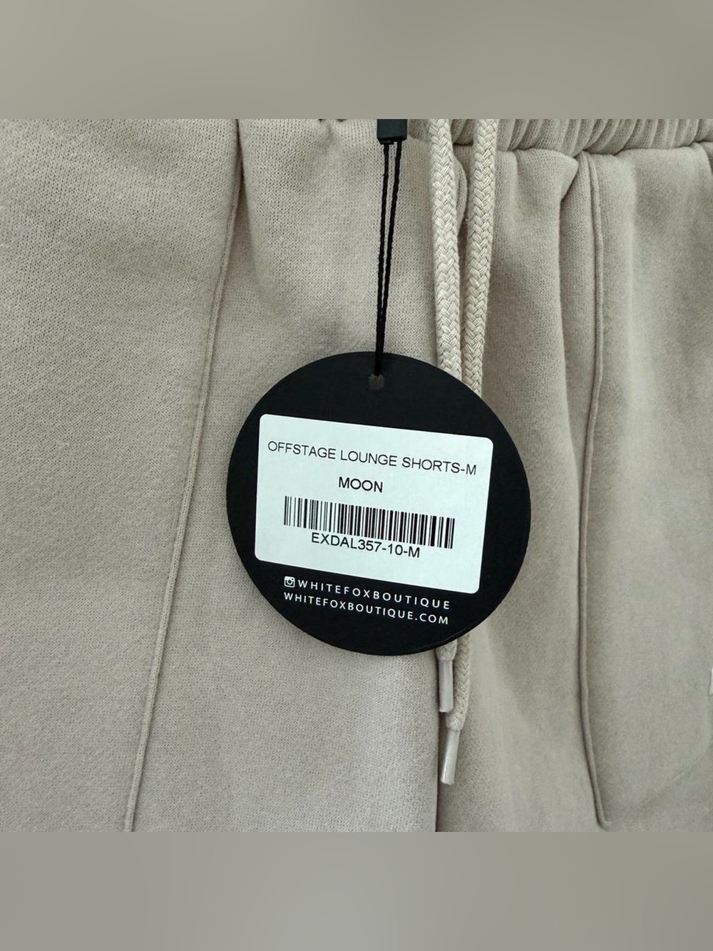 White Fox Boutique Beige Relaxed Athletic Shorts - Picture 3 of 3